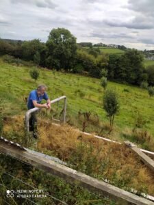 Flax retting tank at Mallon Farm